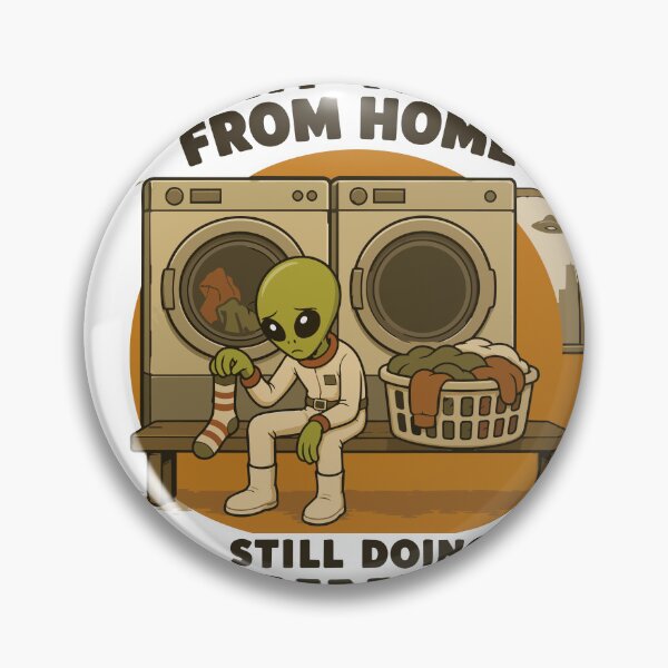 Item preview, Even Aliens Have Laundry Day designed and sold by ANALOG MISCHIEF.