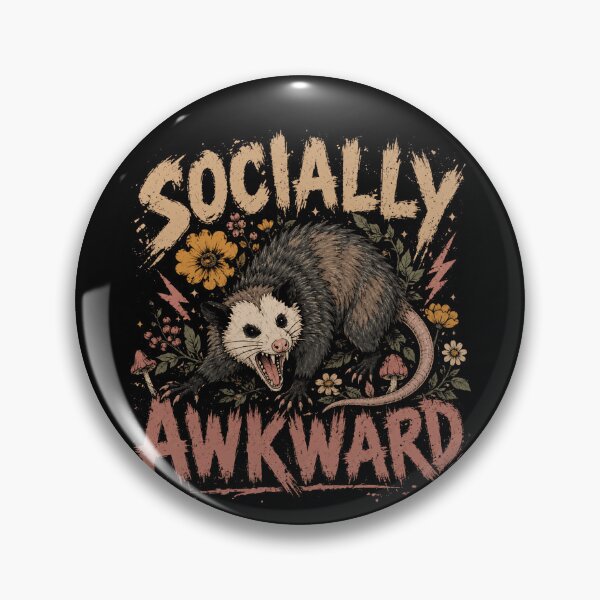 Item preview, Socially Awkward Opossum Introvert Social Anxiety Shy Funny Animal designed and sold by RetroMini2026.