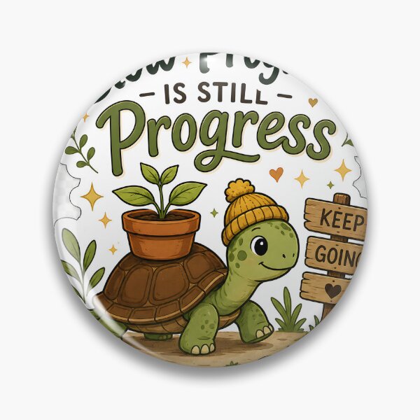 Item preview, Slow Progress Is Still Progress Turtle Sticker | Growth Mindset Motivation | Productivity Gift designed and sold by GenZStickerHub1.