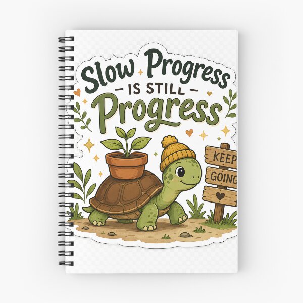 Item preview, Slow Progress Is Still Progress Turtle Sticker | Growth Mindset Motivation | Productivity Gift designed and sold by GenZStickerHub1.