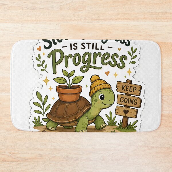 Item preview, Slow Progress Is Still Progress Turtle Sticker | Growth Mindset Motivation | Productivity Gift designed and sold by GenZStickerHub1.