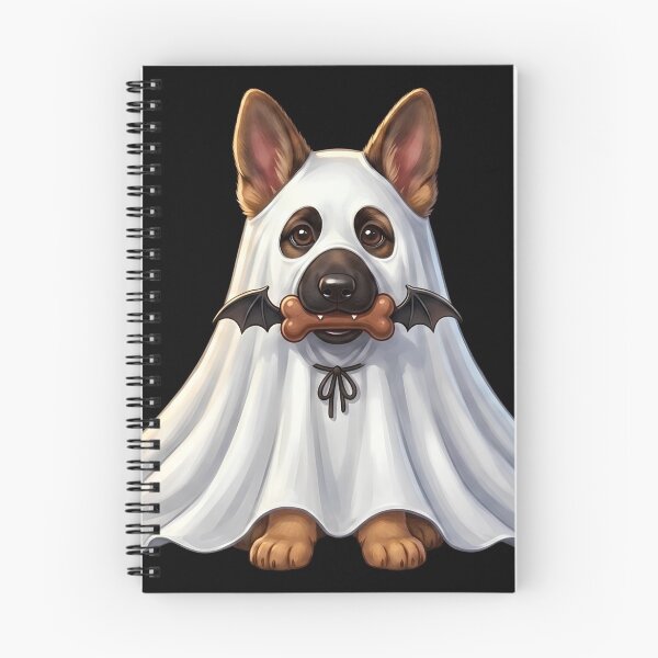 Item preview, Cute German Shepherd Puppy Ghost Costume Halloween Dog designed and sold by SilentFlower.