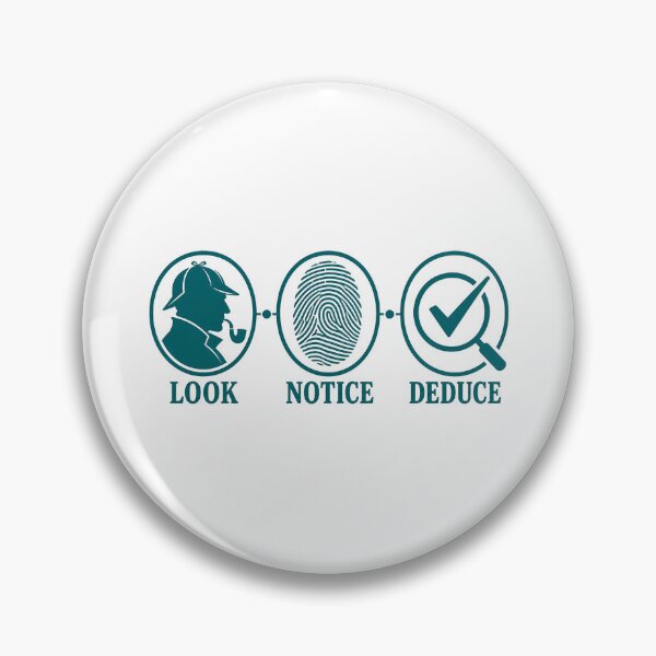 Item preview, Sherlock Holmes – Look, Notice, Deduce Icons designed and sold by Fenay Designs.