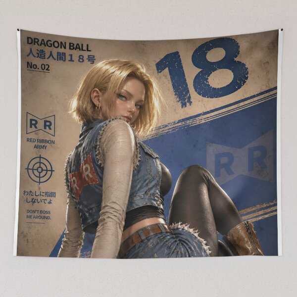 Item preview, Retro Cybernetic Blonde Warrior Poster | Vintage Sci-Fi Android Pin-Up Art | Futuristic Denim Girl Illustration designed and sold by Dyan4.
