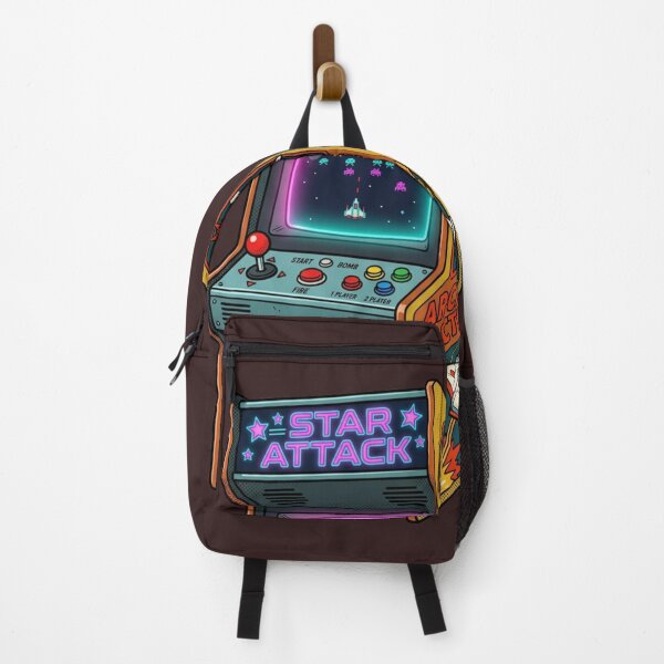 Artikelvorschau, "Retro-Arcade-Automat Star Attack 80er-Jahre-Gaming-Ästhetik" entworfen und verkauft von Malalese.