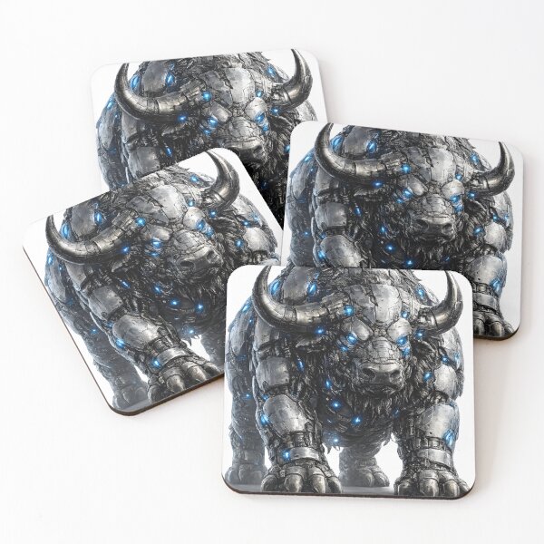 Item preview, Steel Buffalo V5 – Mechanical Cyber Buffalo | Futuristic Industrial Metal Beast designed and sold by SteelCoat Studio.