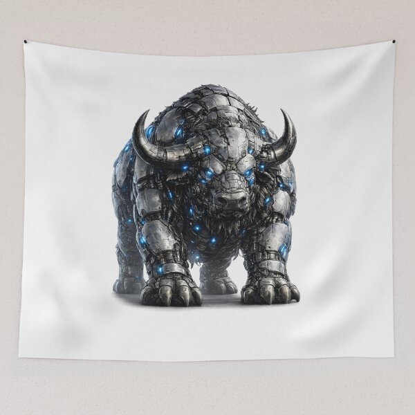 Item preview, Steel Buffalo V5 – Mechanical Cyber Buffalo | Futuristic Industrial Metal Beast designed and sold by SteelCoat Studio.