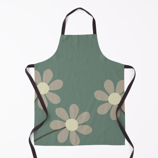 Item preview, Muted minimalist abstract floral vector illustration on dusty dark green background designed and sold by 722u.