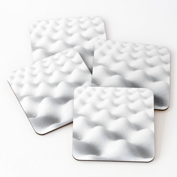 Item preview, Abstract White Wavy Foam Pattern | Minimalist 3D Geometric Ripples Wall Art | Clean Modern Studio Texture Print | Nordic Style Monochrome Soft Grid Poster designed and sold by SergioMiklos.