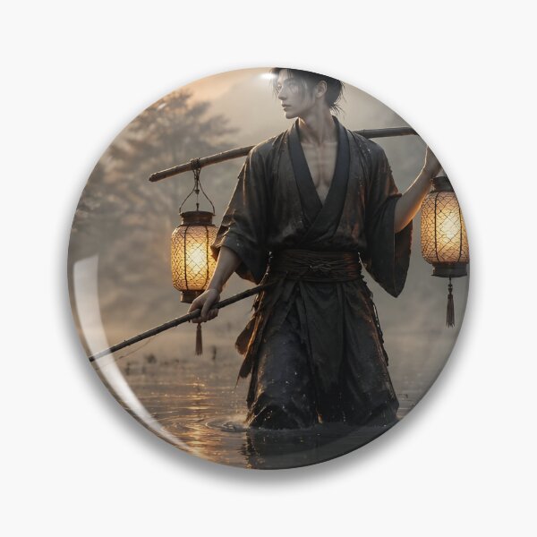 Item preview, Lantern Traveler at Dawn River designed and sold by sigmaartstudio.
