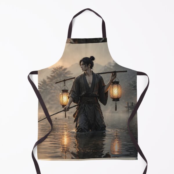 Item preview, Lantern Traveler at Dawn River designed and sold by sigmaartstudio.