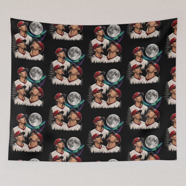Item preview, Randy Howling at the Moon Vintage Baseball Graphic designed and sold by DarylPope.