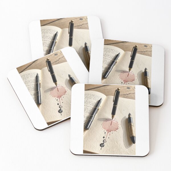 Artikelvorschau, Art - Set of Fountain Pens and Notebook, Vintage and Contemplative Composition entworfen und verkauft von Reverso-Design.