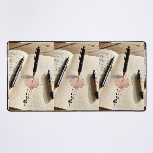 Artikelvorschau, Art - Set of Fountain Pens and Notebook, Vintage and Contemplative Composition entworfen und verkauft von Reverso-Design.