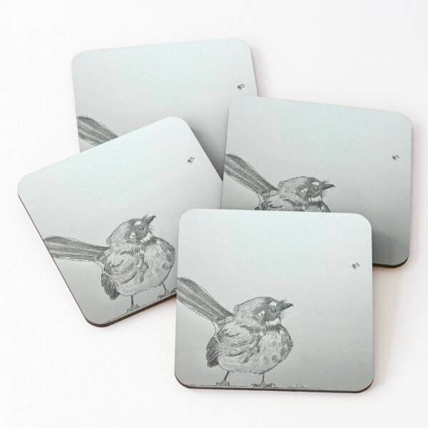 Item preview, Grey fantail eyeing off breakfast designed and sold by Samgalerart.