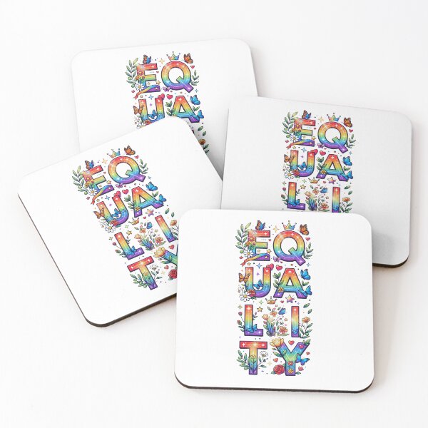 Item preview, Equality - Vibrant Rainbow Pride Floral Typography designed and sold by DesignsCreative.