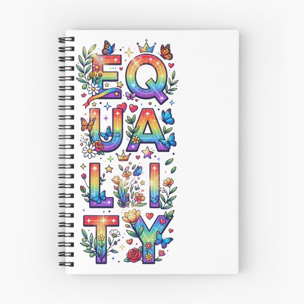 Item preview, Equality - Vibrant Rainbow Pride Floral Typography designed and sold by DesignsCreative.