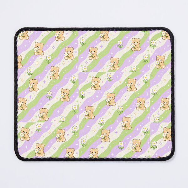 Item preview, Cute Pastel Teddy Bear Wavy Pattern designed and sold by AuudiVasustudio.