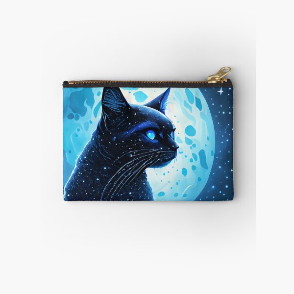 Item preview, Mystical Black Cat Under the Full Moon | Celestial Fantasy Night Sky Art designed and sold by TitiaDesign.