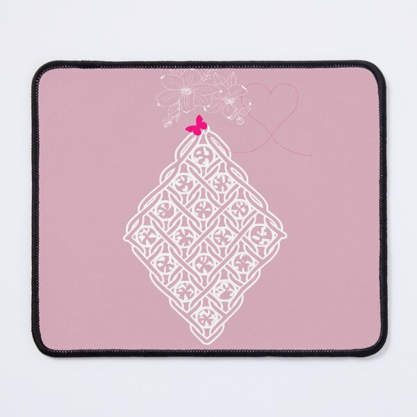 Item preview, Geometric Lace Diamond  Dusty Rose with Flowers and Butterfly designed and sold by Macramellennias.
