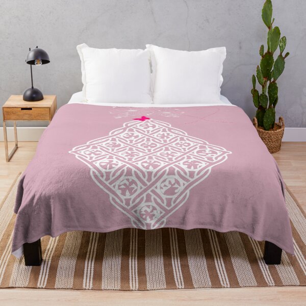 Item preview, Geometric Lace Diamond Dusty Rose with Flowers and Butterfly designed and sold by Macramellennias.