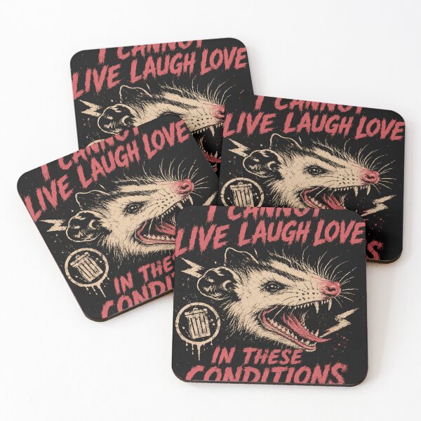 Item preview, I Cannot Live Laugh Love In These Conditions Opossum Sarcastic Dark Humor Anti-Live Laugh Love designed and sold by RetroMini2026.