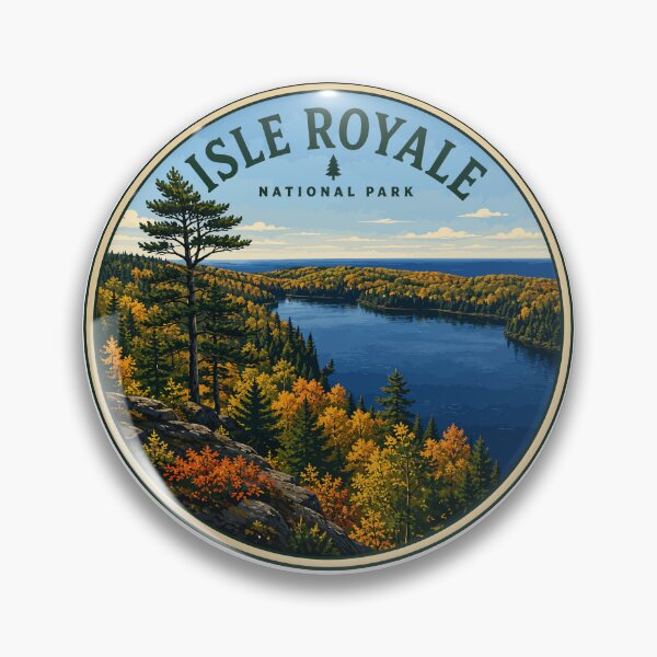 Item preview, Isle Royale National Park Retro Wilderness designed and sold by Gideon Emmerich.