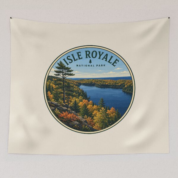 Item preview, Isle Royale National Park Retro Wilderness designed and sold by Gideon Emmerich.
