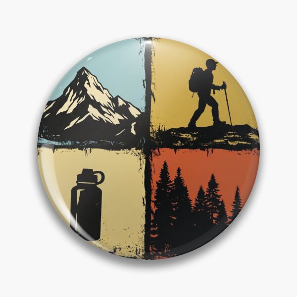 Item preview, Vintage Outdoor Adventure Four-Panel Sticker designed and sold by GabeMountainArt.