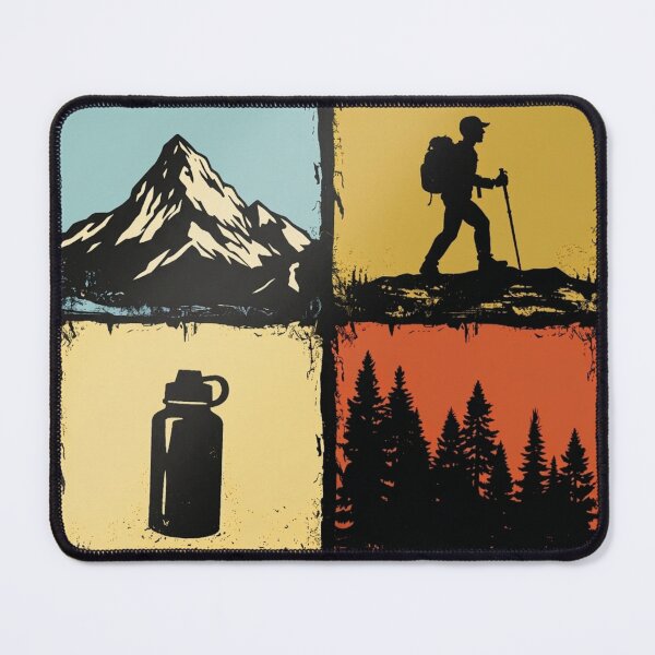 Item preview, Vintage Outdoor Adventure Four-Panel Sticker designed and sold by GabeMountainArt.