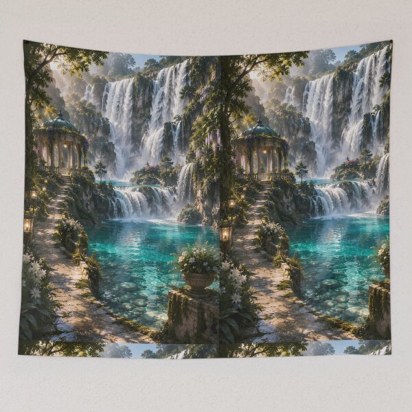 Item preview, Crystal Waterfall Sanctuary | Hidden Valley Escape designed and sold by Genesis-Ink.