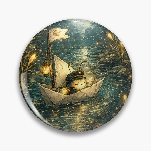 Item preview, Moonlit Paper Boat designed and sold by InkPixell.