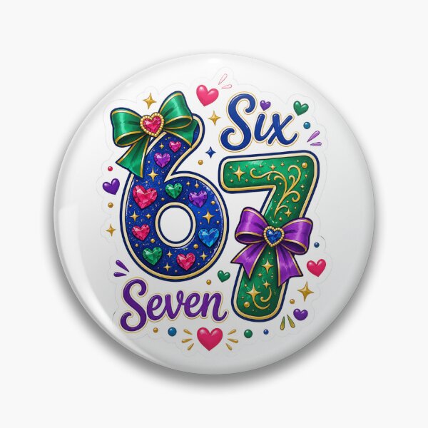 Item preview, Fun 6 7 image with gem design designed and sold by Sendgoodvibes.