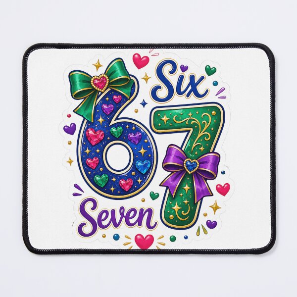 Item preview, Fun 6 7 image with gem design designed and sold by Sendgoodvibes.