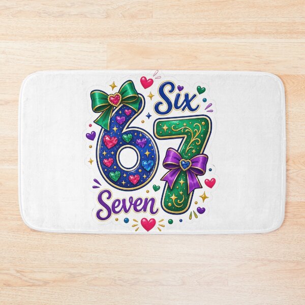 Item preview, Fun 6 7 image with gem design designed and sold by Sendgoodvibes.