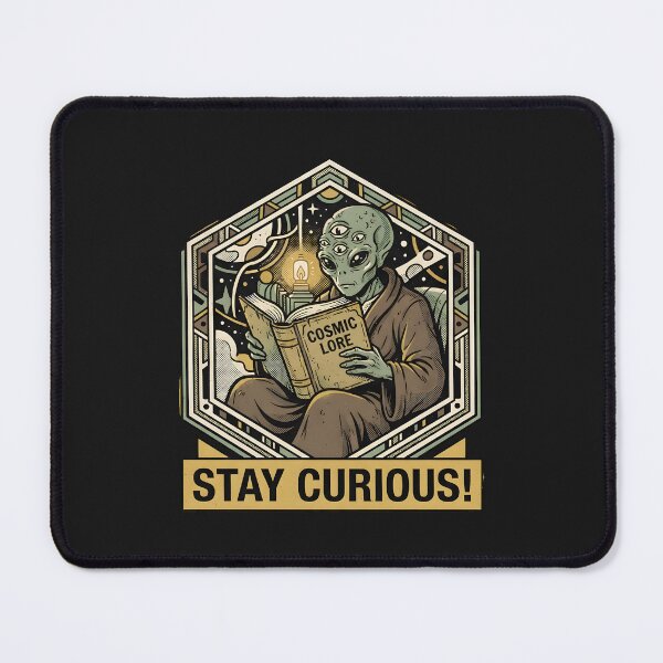 Item preview, Stay Curious Alien Reading Book Vintage Style designed and sold by DuckOddity.