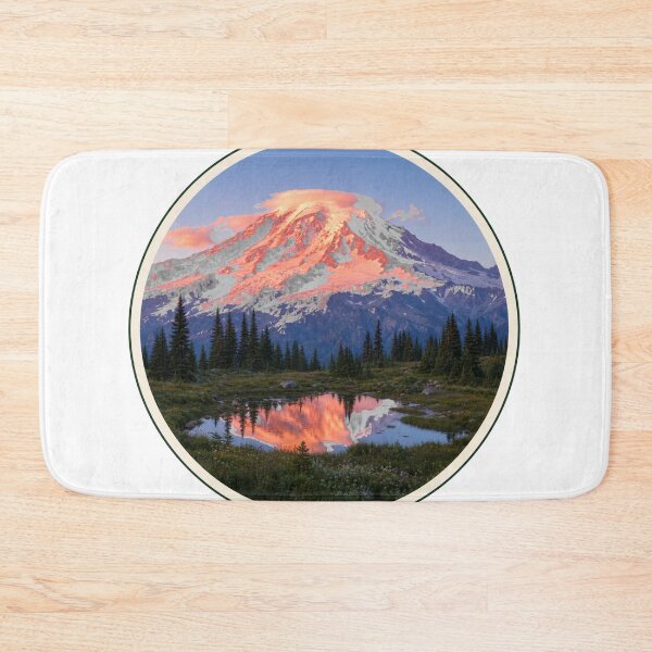 Item preview, Mount Rainier Alpenglow Circle Sticker designed and sold by WesternCustoms.