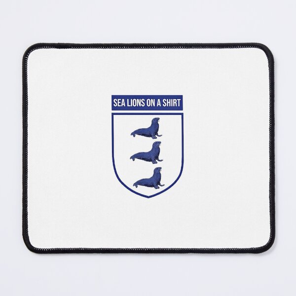Item preview, Sea Lions on a Shirt – England Football Crest Parody designed and sold by Lawn073.