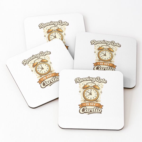 Item preview, Running Late Is My Cardio | Funny Retro Quote Design designed and sold by ✨ Daily Vibe Studio ✨.