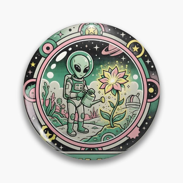 Item preview, Alien Gardener Grow Wild Retro Floral Graphic designed and sold by DuckOddity.