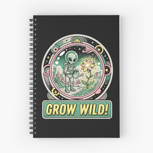 Item preview, Alien Gardener Grow Wild Retro Floral Graphic designed and sold by DuckOddity.