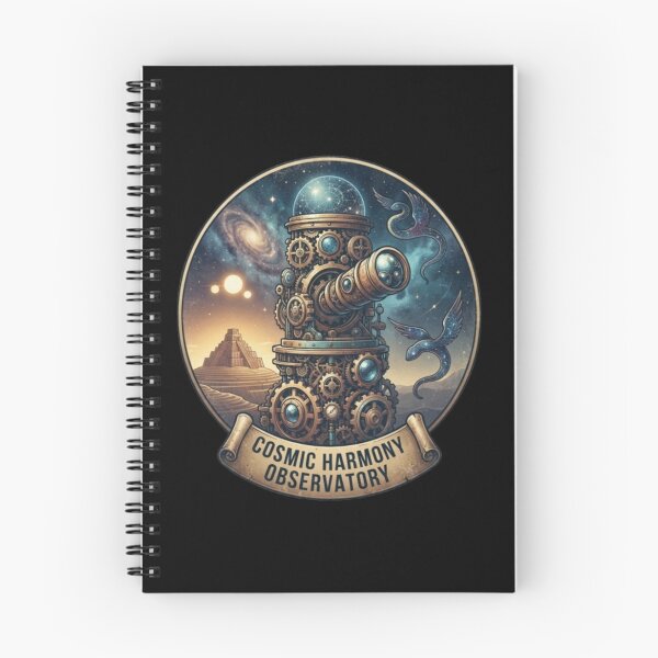 Item preview, Cosmic Harmony Observatory – Steampunk Telescope Art designed and sold by Dogandesighn.