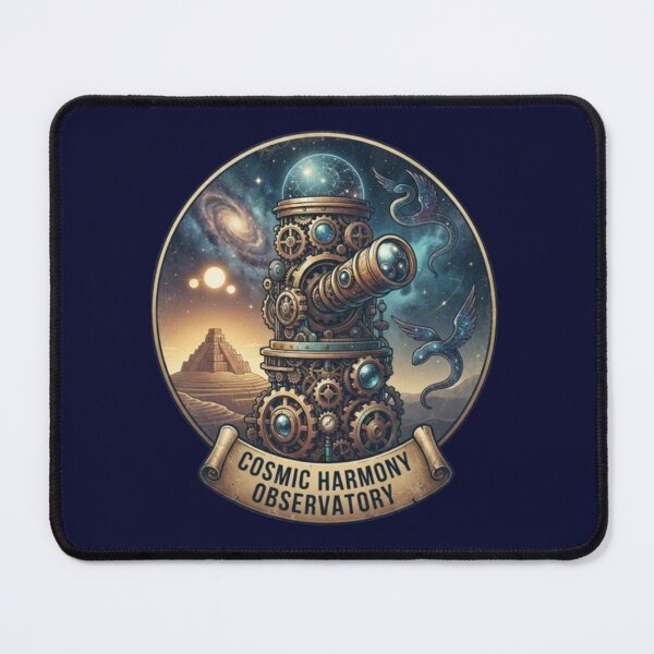 Item preview, Cosmic Harmony Observatory – Steampunk Telescope Art designed and sold by Dogandesighn.