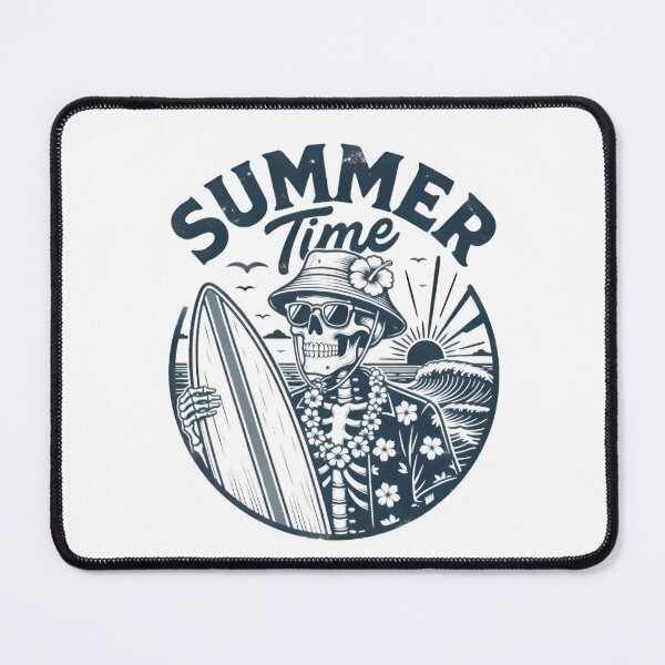 Item preview, Summer Time Skeleton Surfer Beach designed and sold by Linework Studio.