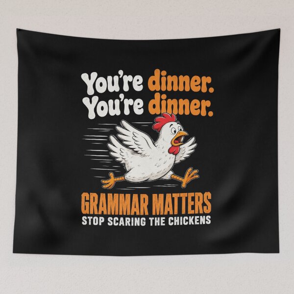 Item preview, Funny Stop Scaring The Chickens Grammar English Teacher T-Shirt | Grammar Nerd Graphic Gift designed and sold by Trendably.