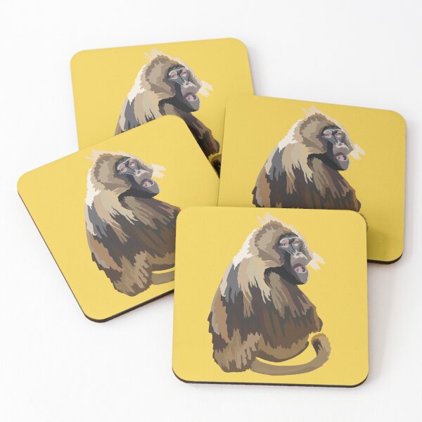 Item preview, G is for Gelada Baboon,Gelada – Unique Ethiopian Highland Primate Wildlife Illustration designed and sold by PrettylittlepastelUk.