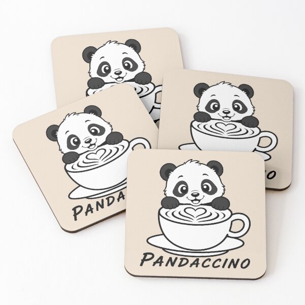 Item preview, ☕ BREWED BEASTIES COLLECTION ☕ - WOODLAND FRIENDS -  Pandaccino designed and sold by WheelieGdArt.