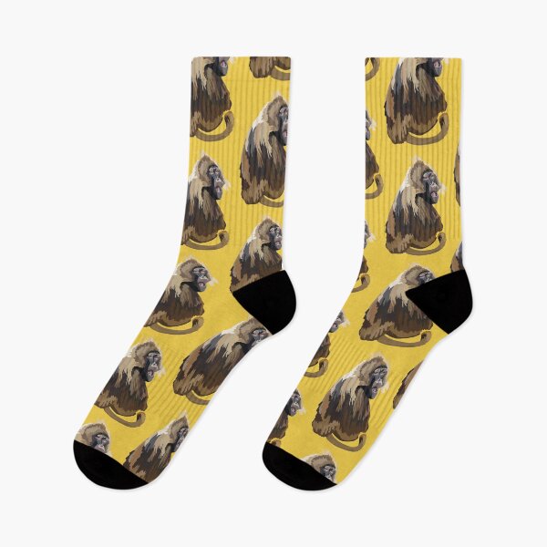 Item preview, G is for Gelada Baboon,Gelada – Unique Ethiopian Highland Primate Wildlife Illustration designed and sold by PrettylittlepastelUk.