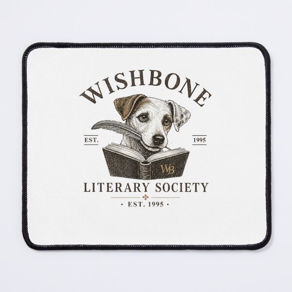 Item preview, Wishbone Literary Society Vintage Dog Book Lover Reading Club 1955 designed and sold by PixlCrypt.