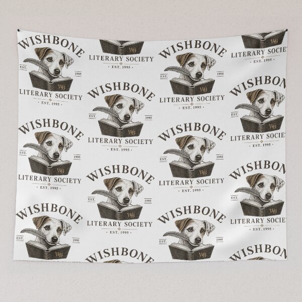 Item preview, Wishbone Literary Society Vintage Dog Book Lover Reading Club 1955 designed and sold by PixlCrypt.